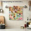 Cute Garden Cabin Animals Bath Towel, Soft Absorbent Towel, Quick Dry for Daily Bath