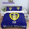 Leeds United Custom Name Pattern Bedding,Quilt Set Quilt Cover Pillowcase Home Birthday Gift(1 * duvet cover + 2 * pillowcase, without core)