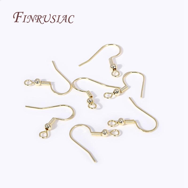 Großhandel 18K Gold Plated Ohrhaken Ohrbügel Für DIY Ohrring Schmuckherstellung Zubehör