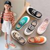 Children Sport Canvas Shoes Boys Casual Shoes Girls Soft Sole One-legged Cloth Fashion Student Single Shoes Flats
