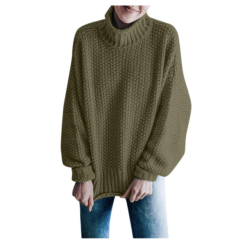 Womens Off The Shoulder Sweater Casual   Knitted Loose Long Sleeve Pullover
