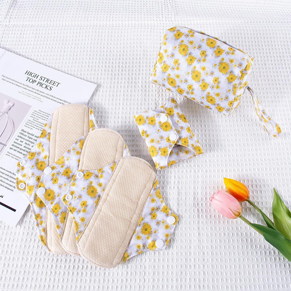 5Pcs/Set Cotton Sanitary Napkins Reusable Menstrual Pads High Quality Panty Liners