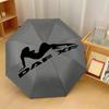 DAF Print 8?Ribs Automatic Umbrella Wind Resistant Lightweight Folding Umbrella For Outdoor Travel