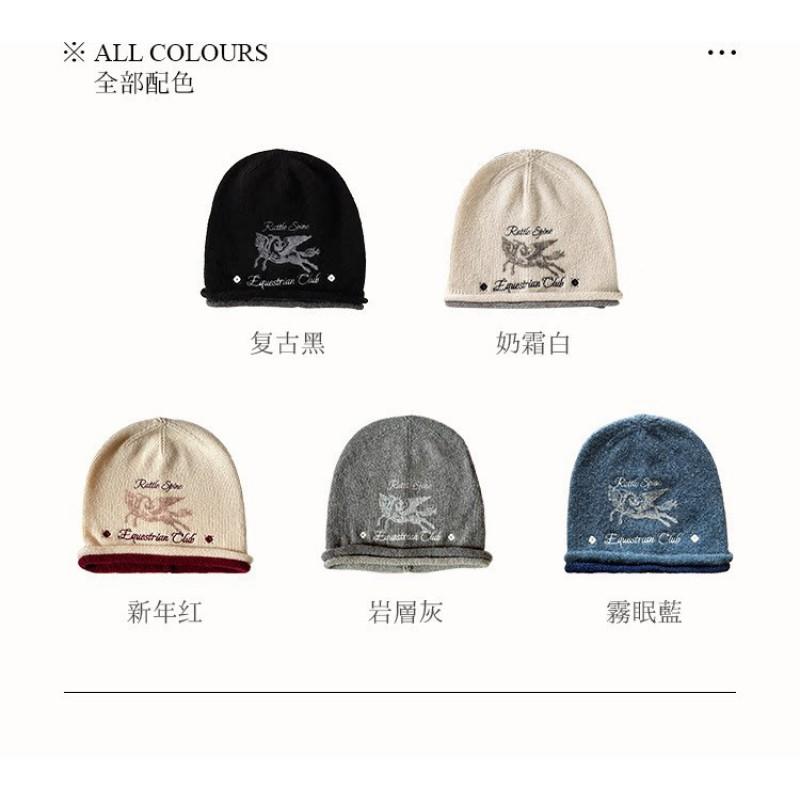Womens Winter Knit Beanie Hat Warm Fleece Lined Ear Cover Adjustable-Free Foldable Acrylic Cap Cold Weather