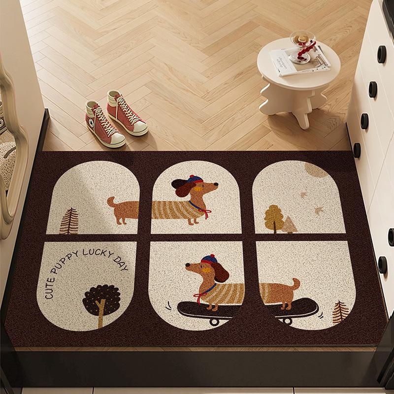 Non-Slip PVC Entrance Door Mat - Stain-Resistant, Cuttable, Coil Mat for Hallway/Mudroom