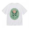 Women's Breathable All Season Classic T-Shirt Floral With Green Oval Frame Tee
