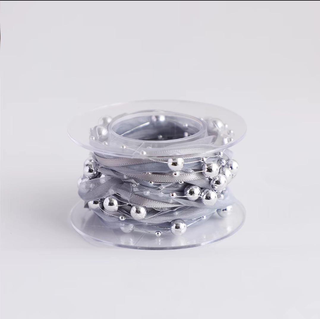 

Пряжа с бусинами и жемчужная лента, ручная работа, цветочные принадлежности и аксессуары