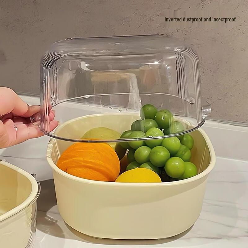 Double-Layer Vegetable Washing & Draining Basket