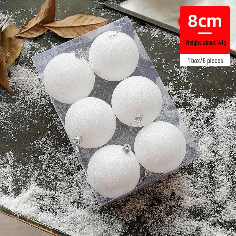 Transparent Blue Lemon Painted Christmas Ornaments - Set of Frosted Balls (6/8CM) for Mall Decoration