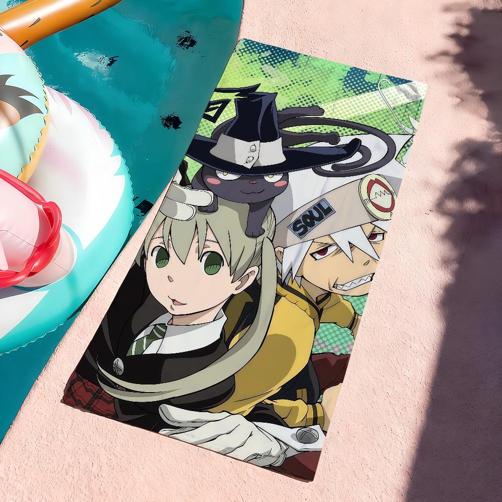 Adventure anime S-Soul E-Eater Towel Drying Bath Towel Applicable To Light Swimming Camping Yoga Beach Out