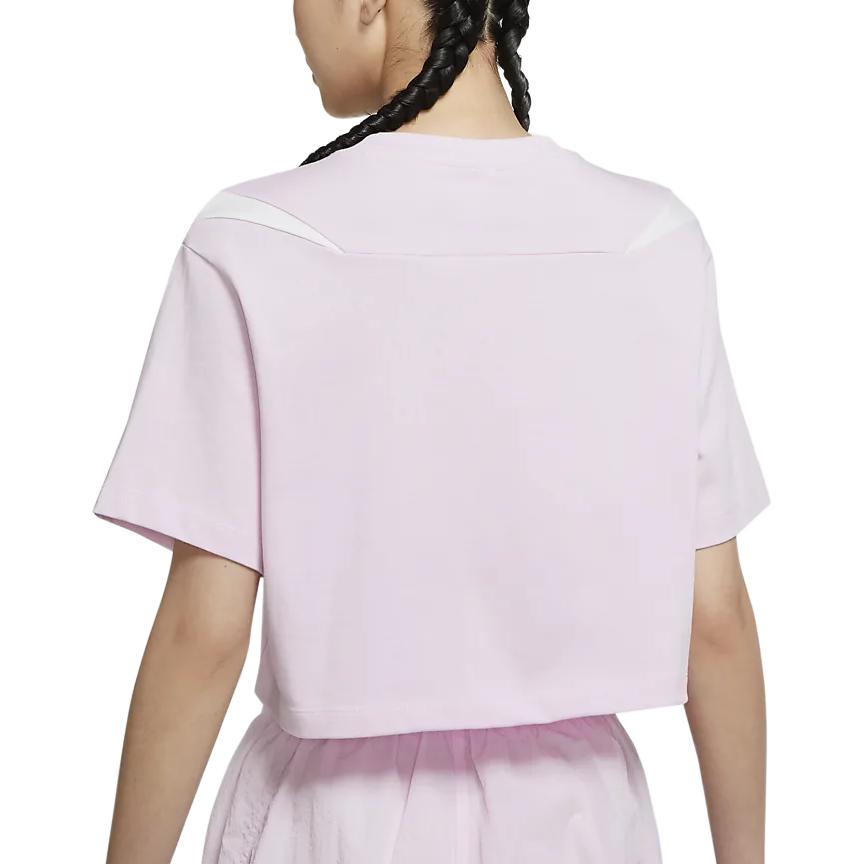 Nike Sportswear Swoosh Women's Cropped Crewneck T-Shirt Pink DD5591-695