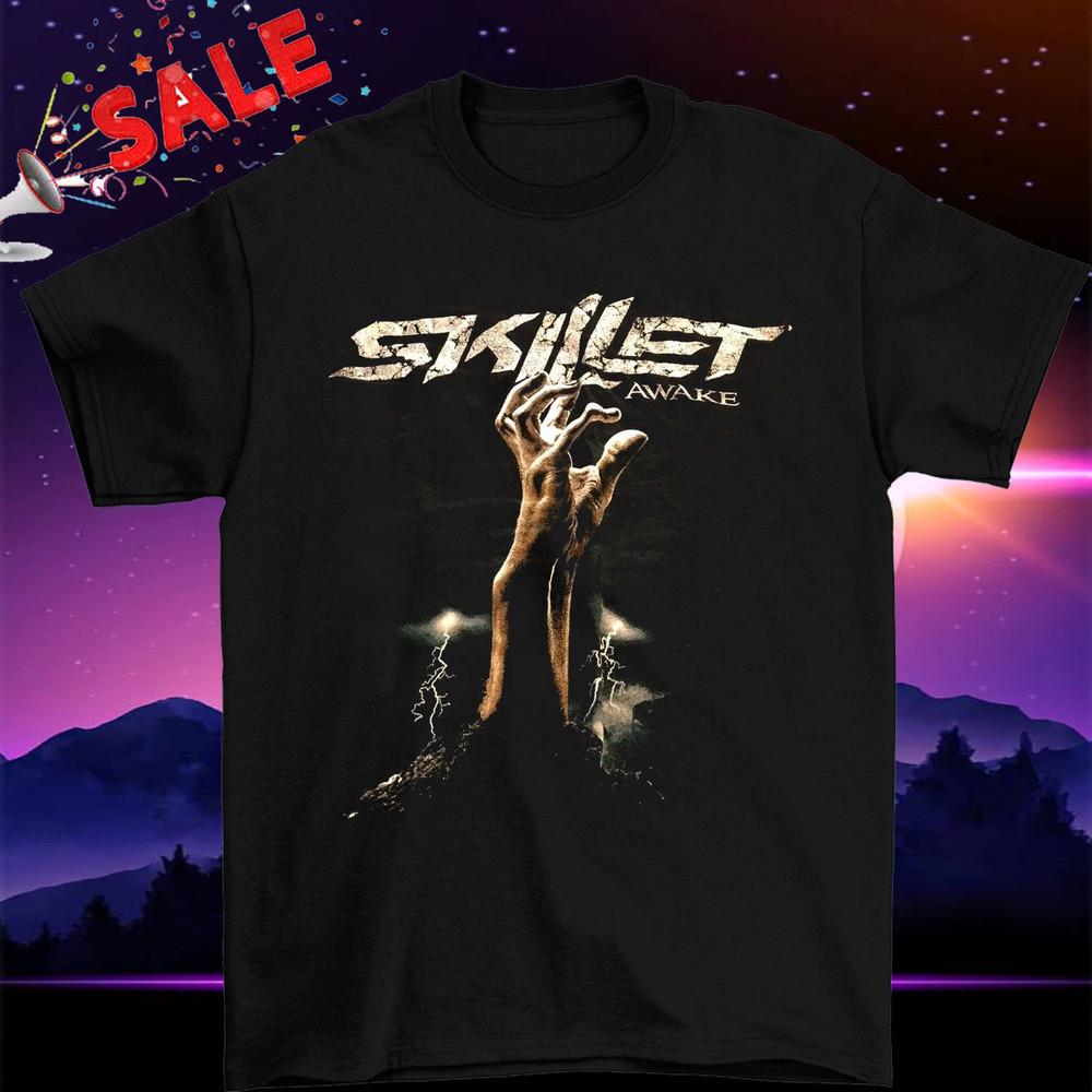 Skillet Band Awake Album Black Cotton T Shirt Full Size S-5XL Unisex T-Shirt S