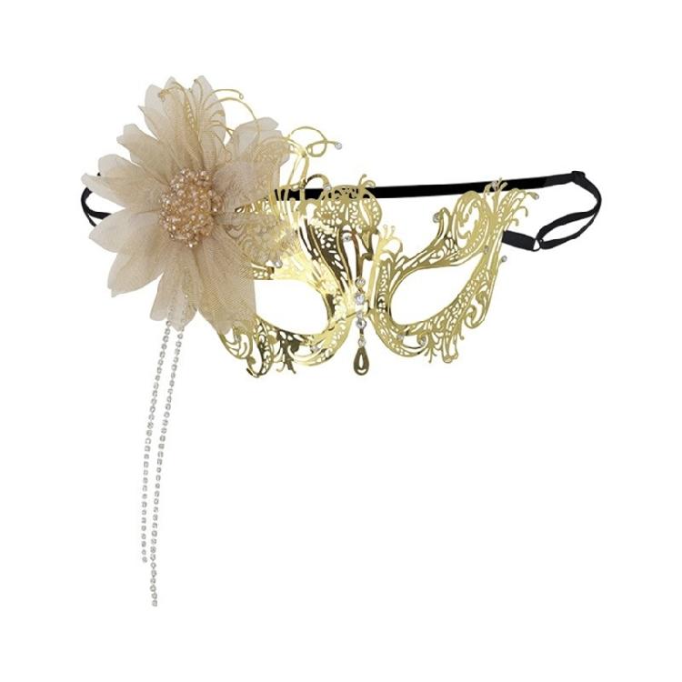 Masquerade Eye Mask Metal Half Face Mask Masquerade Costume Accsessory for Women Halloween Prom Masquerade Party золотой