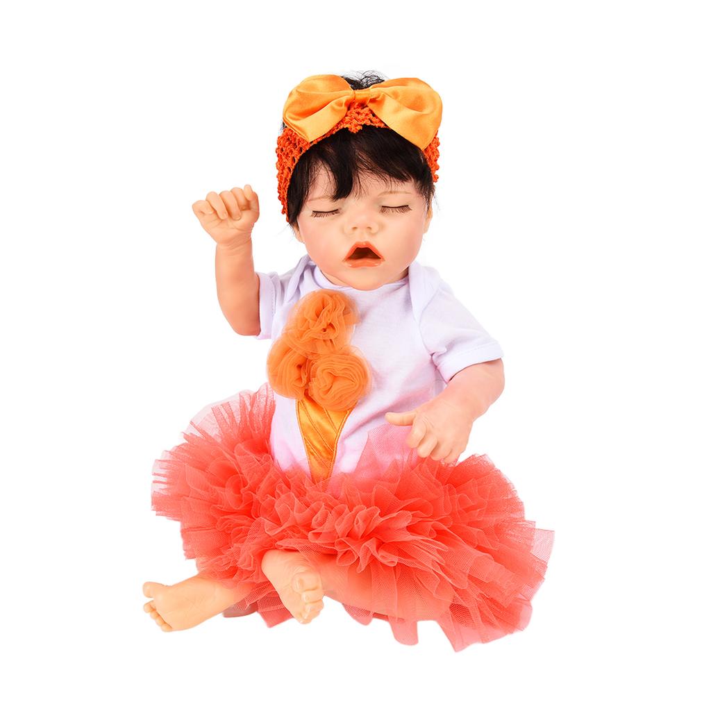 Păpuși Reborn Adorabile de 18 inch, Vinil Moale, Membre Mobile, Păpușă Bebeluș Lavabilă, Jucării cu Haine Frumoase