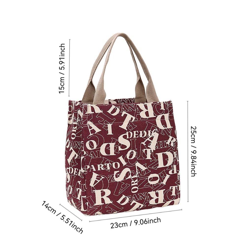 Cartoon Lunchbox Thickening Tote Bag Cute Storage Bag  Work