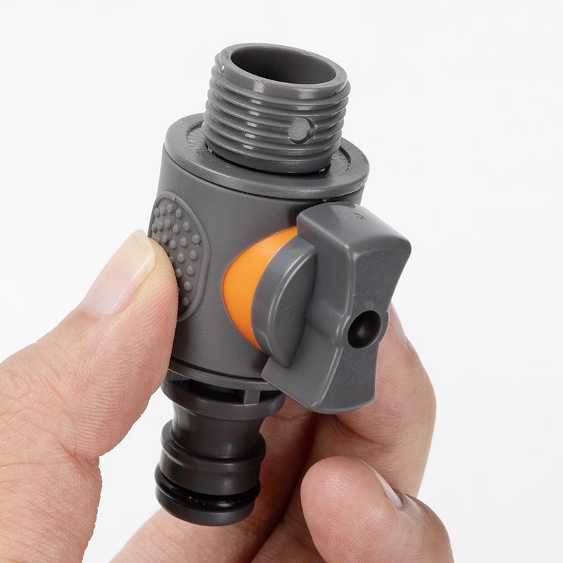 3/4 Inch Male Thread Straight Valve with Switch, Garden Hose Quick Connector