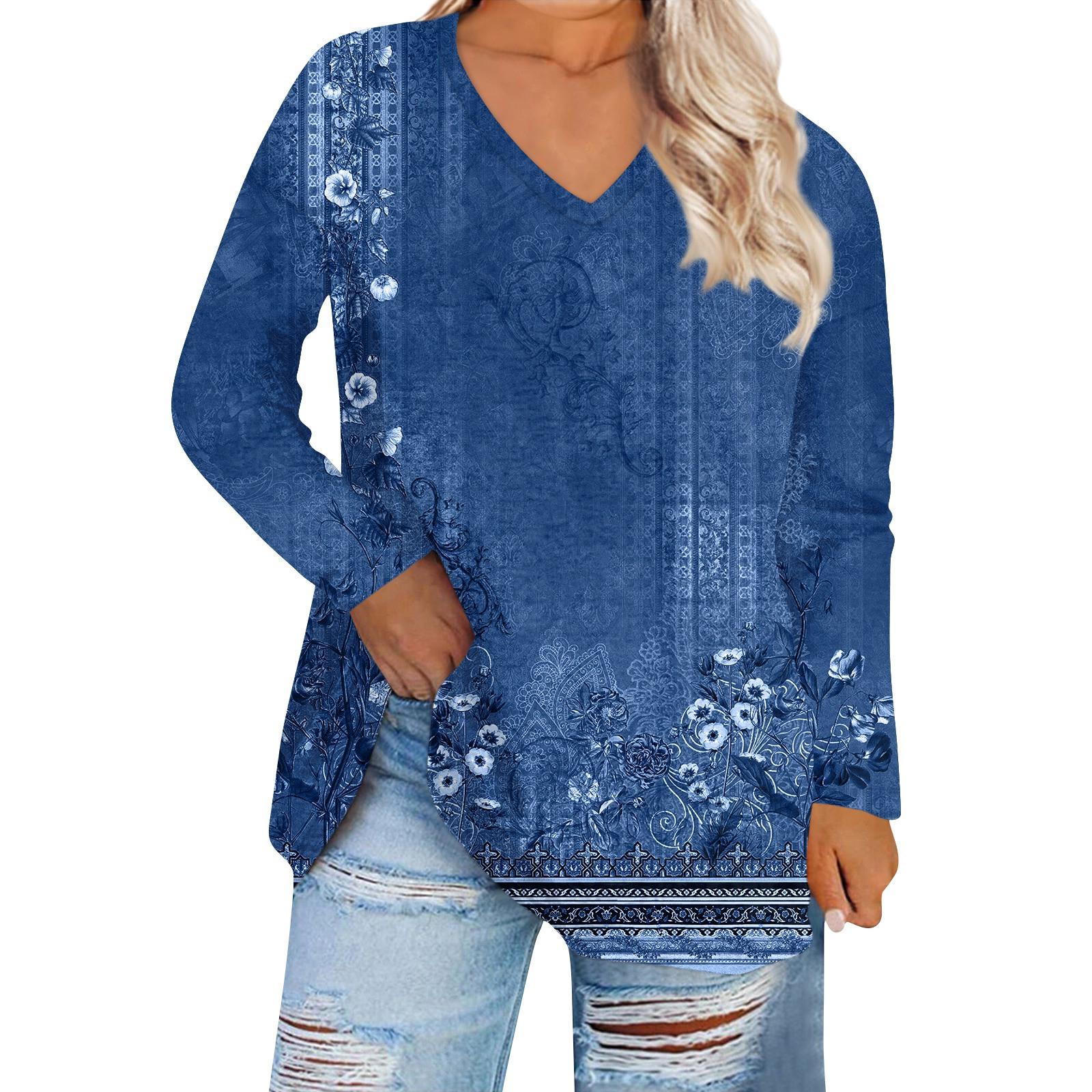 

Женская свободная и удобная футболка с длинными рукавами и круглым вырезом, повседневная XXXXXL