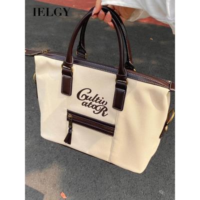 Niche Simple and Versatile Casual Large-capacity Canvas Tote Bag, Commuter Shoulder Messenger Bag