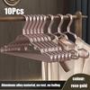 10/5pcs Smooth durable metal shirt dress hanger, lightweight and sturdy metal rack for jacket pants casual pants