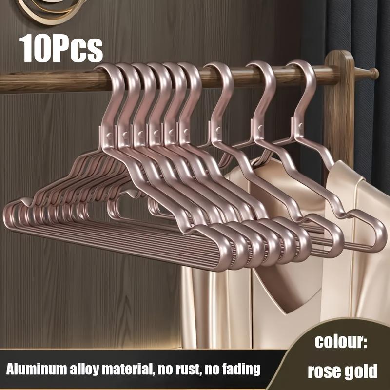 10/5pcs Smooth durable metal shirt dress hanger, lightweight and sturdy metal rack for jacket pants casual pants