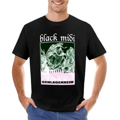 Black Midi Schlagenheim T-Shirt Hippie Clothes Aesthetic Clothing Plus Size Tops Unisexs Cotton T Shirts