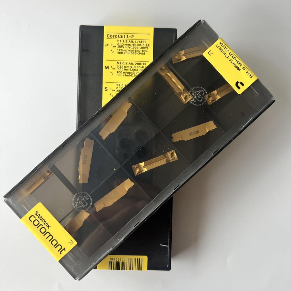 SANDVIK / N123K2-0600-0002-GF 2135 / Original Swedish hard alloy blade 10 Pcs