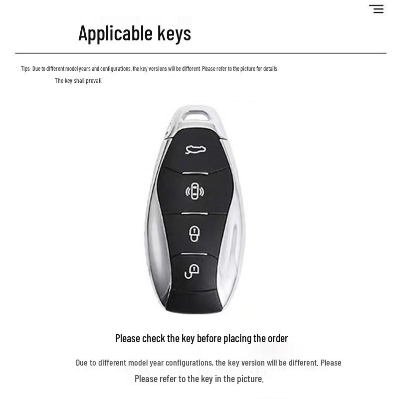 Compatible Hongqi Key Cover for HS5, H6, EH7, H9, HS3, H5, HS7, EHS9, HQ9 Models.