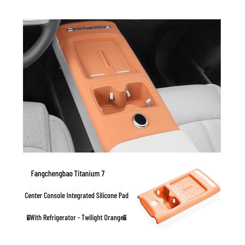 Equation Leopard Titanium 7 Wireless Charging Console Pad & Silicone Cup Holder Set