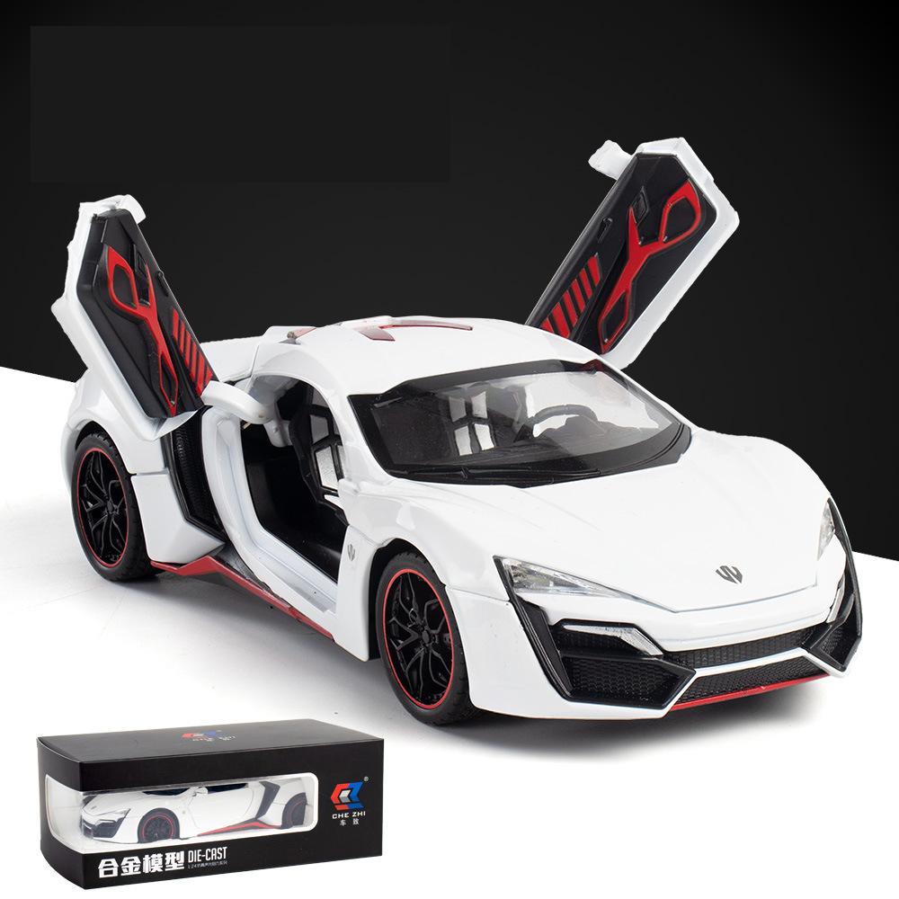 

КЛТ 1:24 Lykan Hypersport 21см Сплав Модель автомобиля для детей Игрушки для мальчиков Игрушки для детей Автомобили Игрушки белый