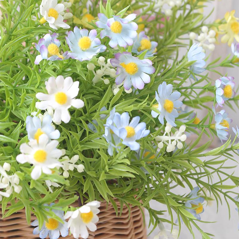 15Head Artificial Daisy Bouquet Living Room Dining Table Decoration Room Decoration Bridal Wedding Decor Party Festival Accessor