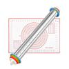 17-Inch Stainless Steel Rolling Pin Set with Adjustable Thickness and Dough Mat
