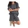 [Hill Top Cloud] Women's Pajamas, Summer, Short Sleeves, Top and Bottom Set, Room Wear, Loungewear, Sleepwear, Round Neck, Thin, Cool, Breathable,