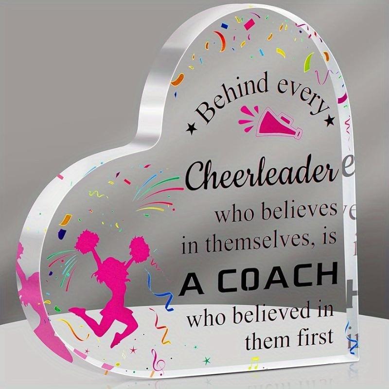 

Women’s Cheerleading Coach Gift: Beauty Acrylic Plaque – Thank You/Appreciation (Birthday/Retirement, Office Desk Decor). чистый