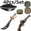 Halloween Pirat Gun Pălărie Cuțit Busolă Recuzită Pirat Party Accesorii COSPLAY Piratii din Caraibe