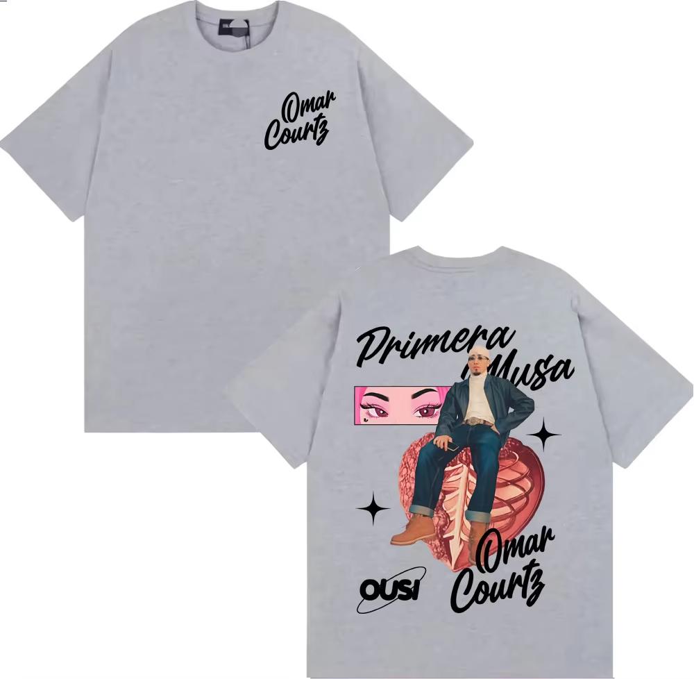 Omar Courtz Primera Musa Album 2025 Graphic T-shirt Fashion Hip Hop Pop Music T Shirts Men Women Summer Top Male Cotton T Shirt
