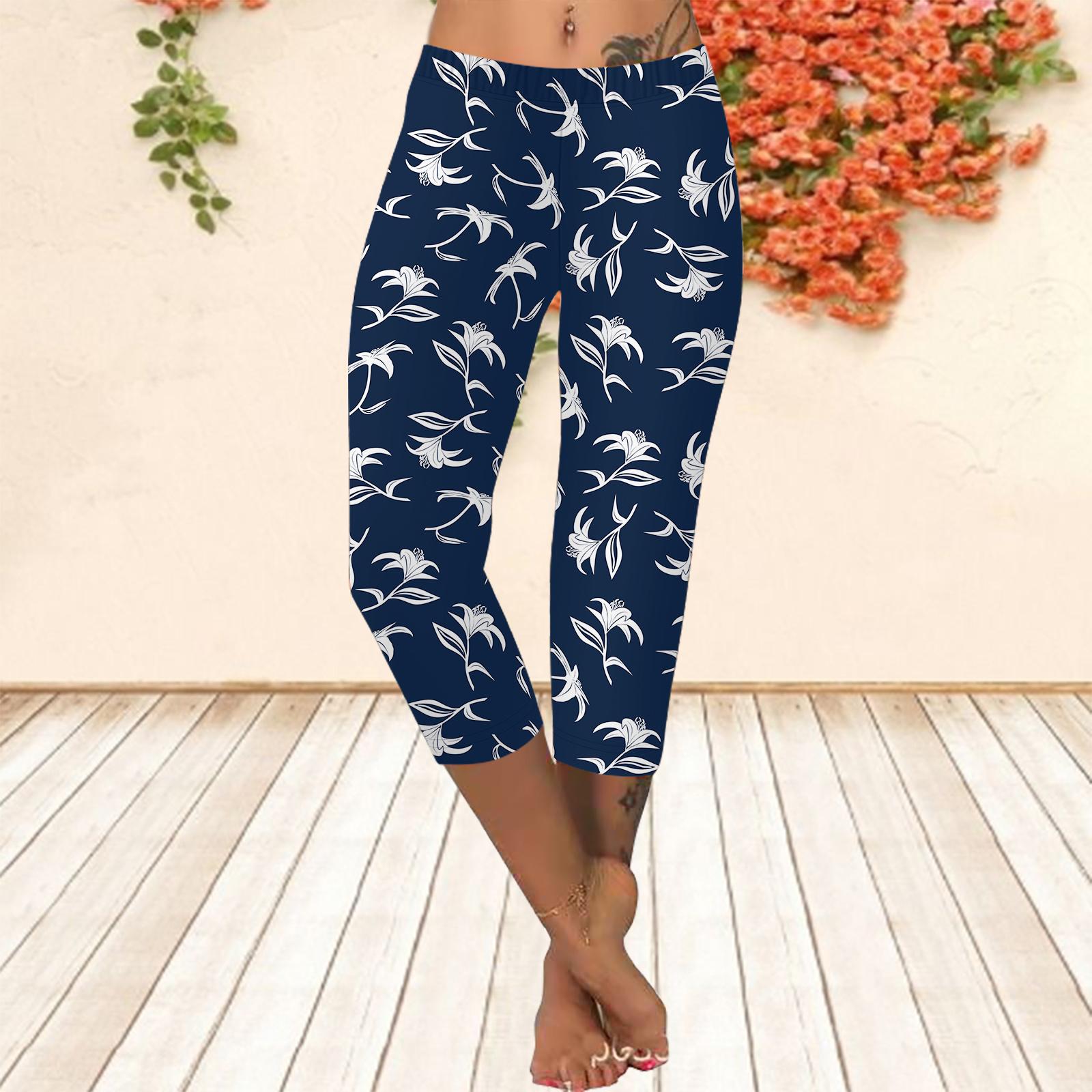 

Длинные брюки, летние короткие леггинсы, короткие узкие брюки, леггинсы больших размеров. Женские облегающие брюки с 3D-принтом и цветочным принтом. 6XL темно-синий