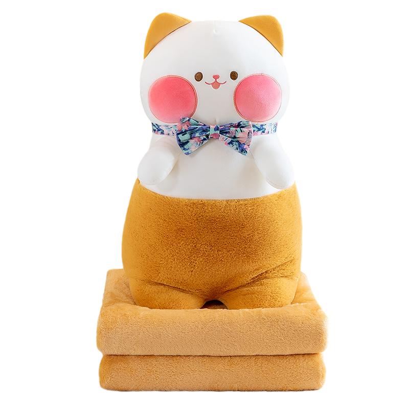 Cat Plush Dudu Stuffed Pillow Cushion Toy Summer Nap Blanket Airconditioning