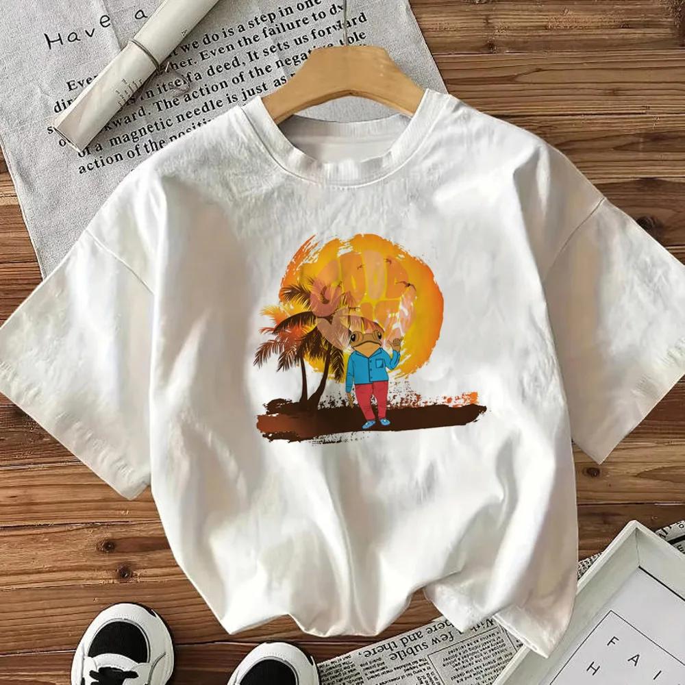 Funny Frog Print Tshirt Unisexs Clothing Summer Casual Fashion Streetwear Y2k Cotton Tops Crew Neck Short Sleeve Tshirts