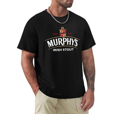 Murphy's Irish Stout Vintage 1856 Beer Factory Logo T-Shirt-Men's Retro Irish Pub Shirt with Irish Stout Beer Design, Breathable Round Neck Tee for