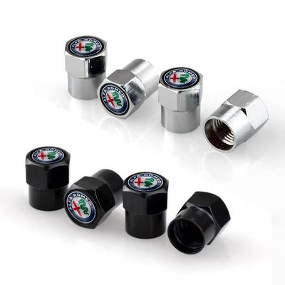 2026 Hot Alfa Romeo 4Pcs Aluminum Alloy Car Wheel Tire Valve Caps Stem Cover For Alfa Romeo 4C 159 166 Spider Giulia Giulietta 1
