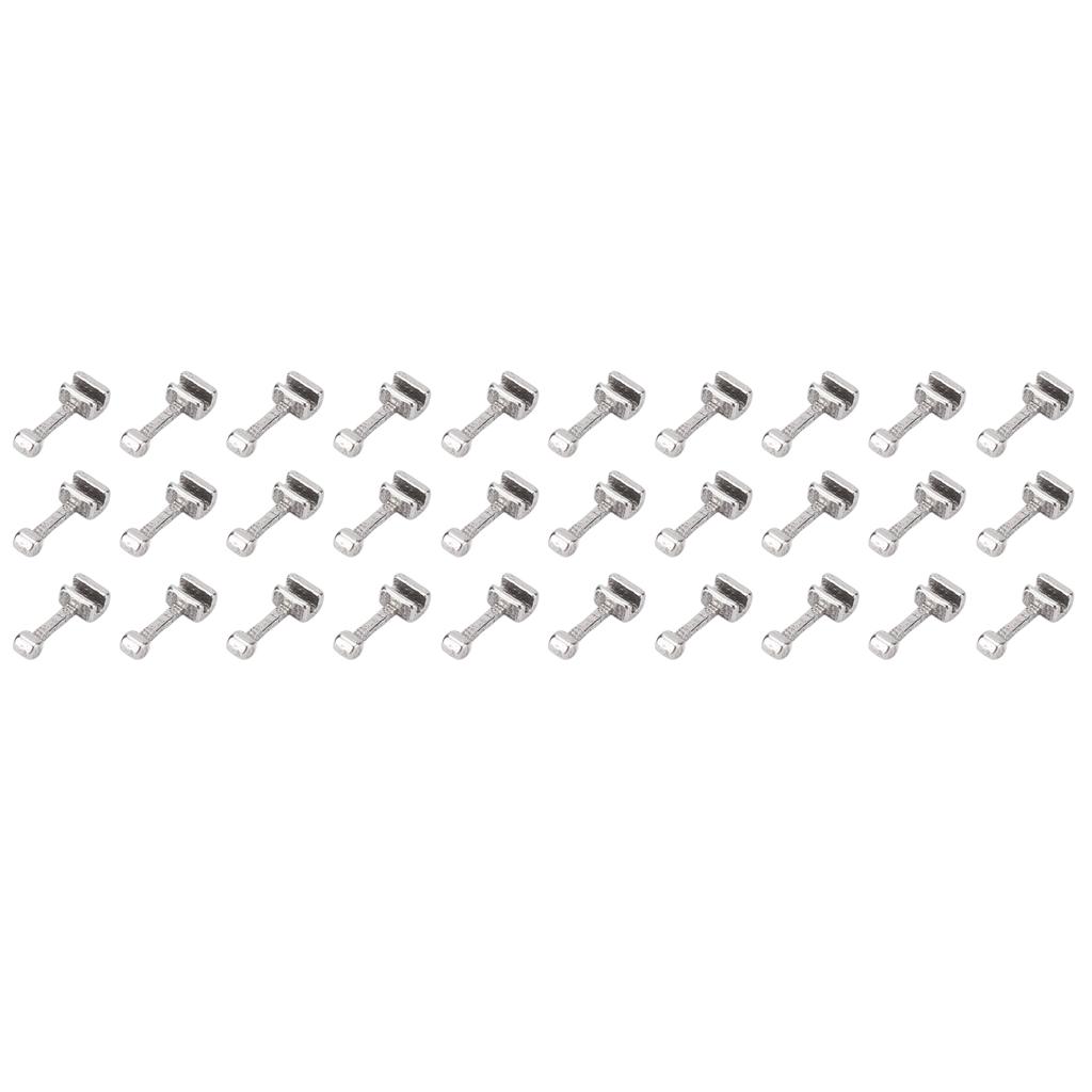 30pcs Orthodontic Crimpable Hook Stainless Steel Dental Crimpable Hook Replacement Accessory for Arch Wire