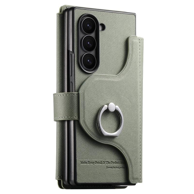 Zipper Wallet Magnetic Cover for Samsung Z Fold 8 7 Fold6 Fold5 Fold4 Fold3 Magsafe 2 in 1 Flip Leather Stand Holder Phone Bag