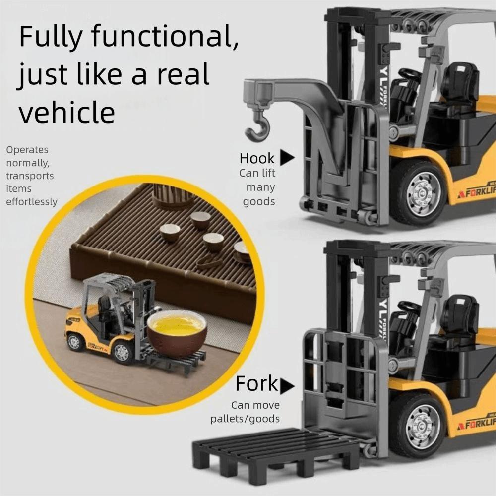 Full Proportion Zinc Zinc Alloy Forklift Variable Speed Rc Forklift Forklift With Pallet  Desktop Toy