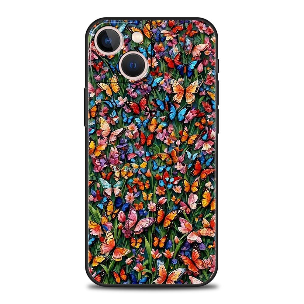 Butterfly Design Phone Case Cover for iPhone 17 16 15 14 13 12 Pro Max 11 Pro Max 17 AIR Plus Shockproof Soft TPU Shell Fundas