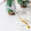 Reusable Glass Straws With Butterfly Eco Friendly Drinking Straws With Clean Brush For Smoothies Cocktails Bar Accessory