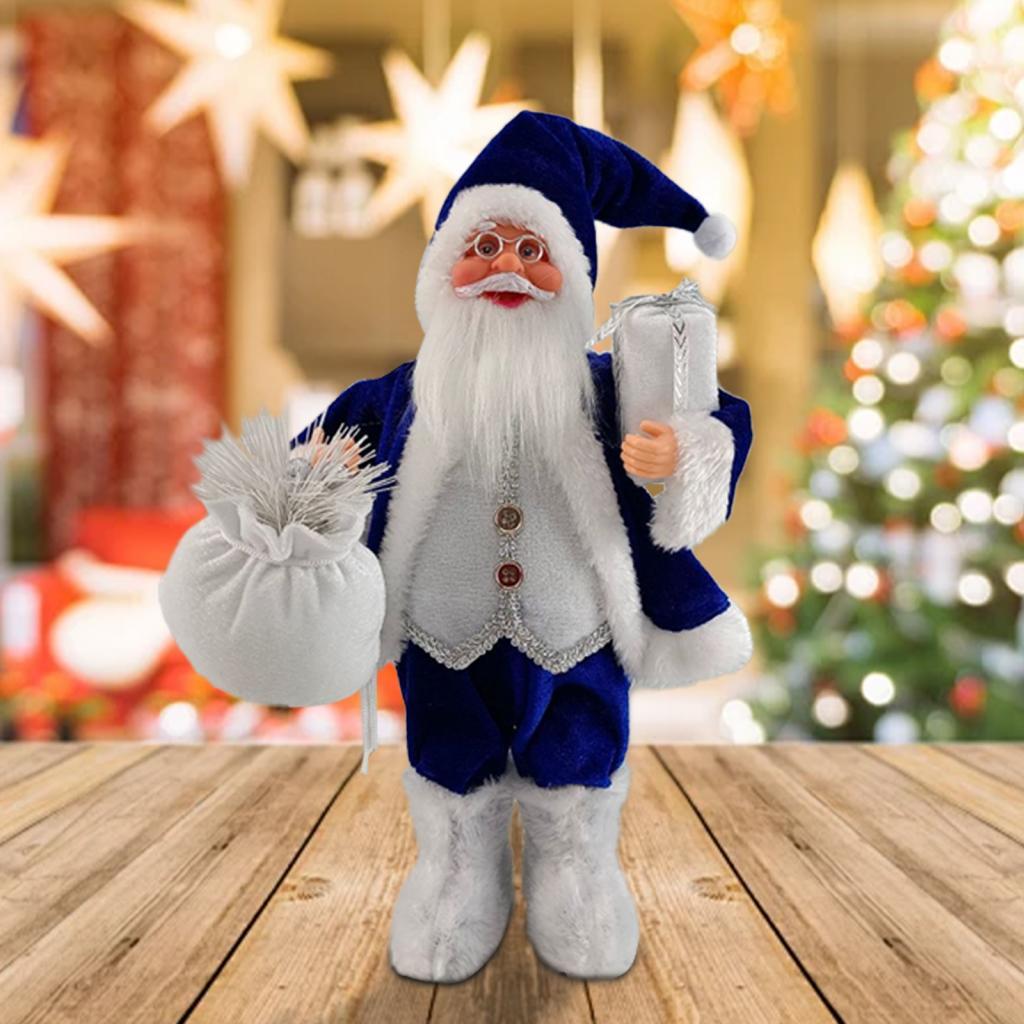 Christmas Santa Figurine Doll Accessories Ornament Decoration for Table Holiday Decor