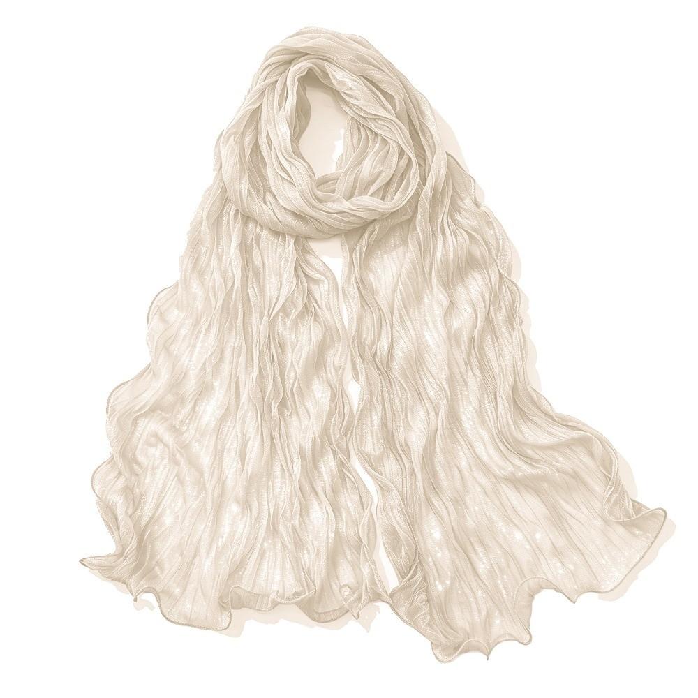 Ruffled Edge Sunscreen Shawl Solid Color Ramadan Long Scarf Fashion Chiffon Hijab Veil  Outdoor