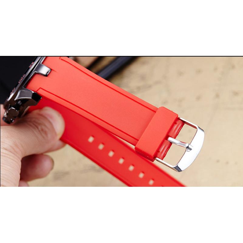 PDTO New Men Luxury Stainless Steel Sport Analog Quartz Modern Fashion Wrist Watch