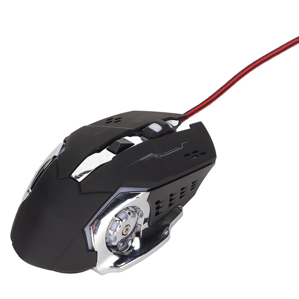 RGB Kabelgebundene Gaming-Maus Seitentasten-Design 1200DPI RGB Atemlicht USB Mechanische Gaming-Maus