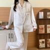 Ice Silk Pajamas Women'S Spring And Summer Long-Sleeved High-End Nordic Style Simple Silk Loungewear